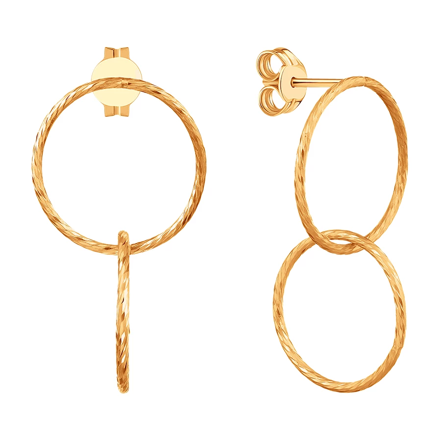 Серьги из красного золота 375 пробы 2
