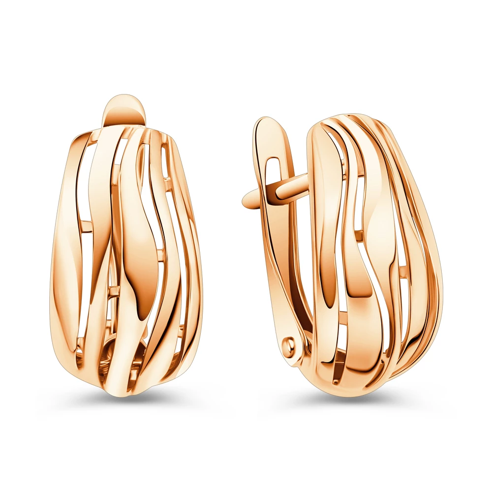 Серьги из красного золота 585 пробы