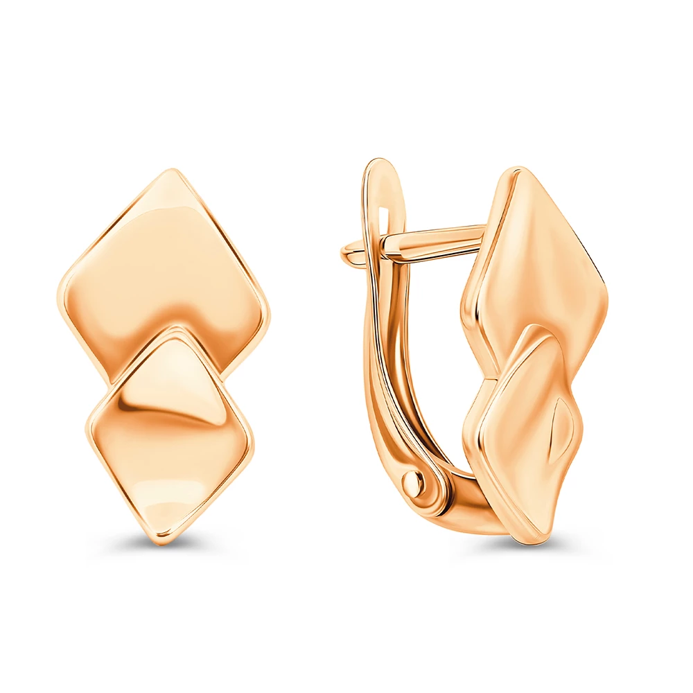 Серьги из красного золота 585 пробы 2