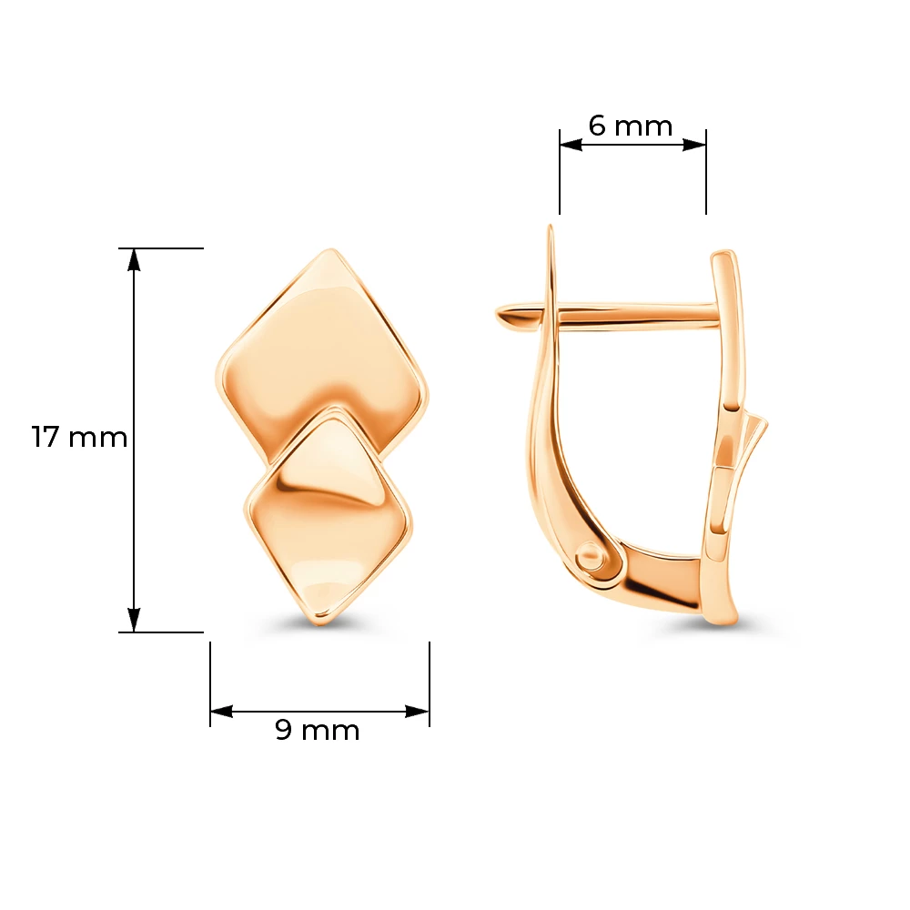 Серьги из красного золота 585 пробы 4