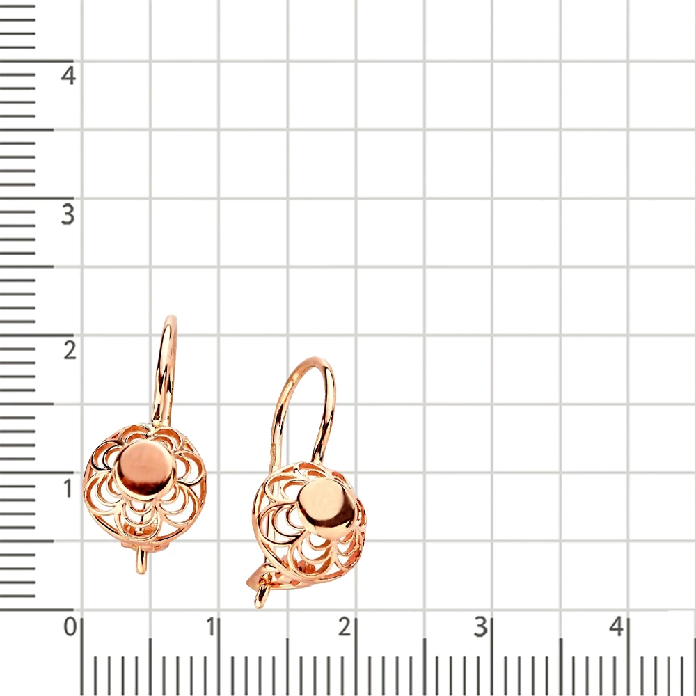 Серьги из красного золота 375 пробы