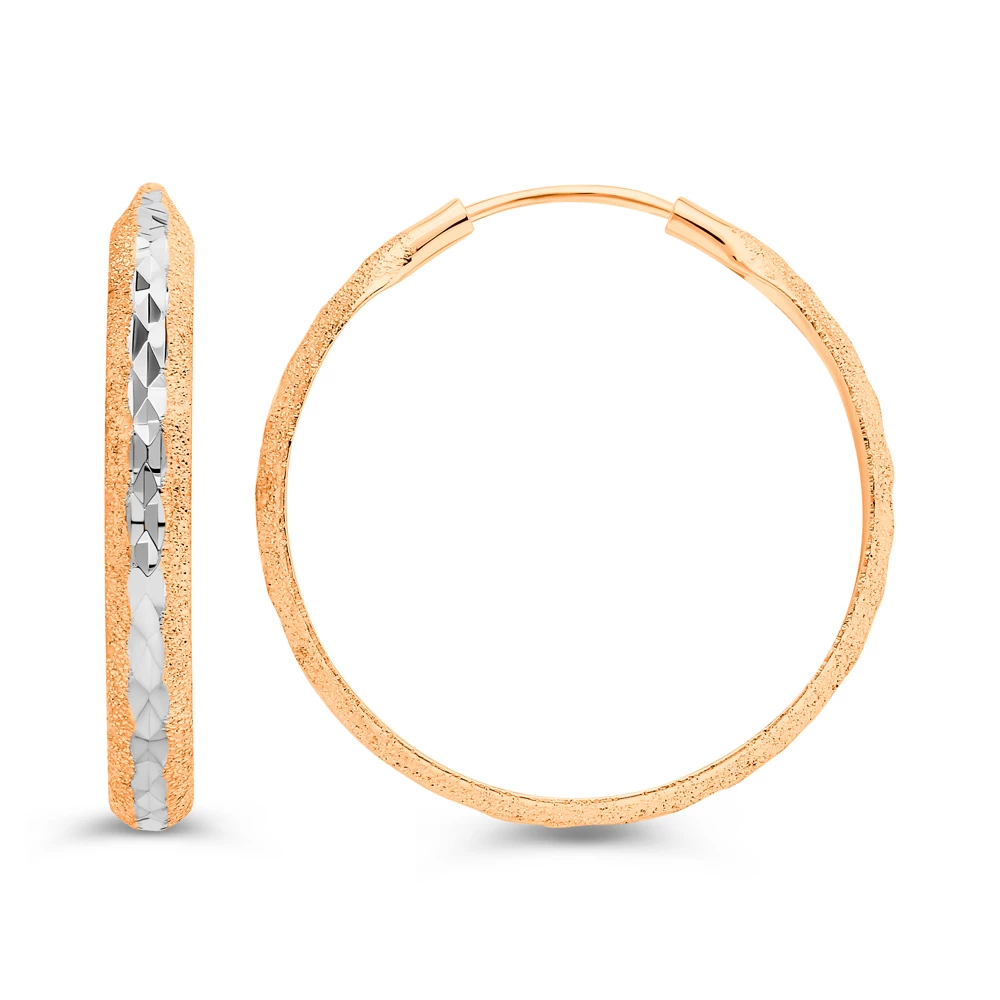 Серьги конго из красного золота 585 пробы 3