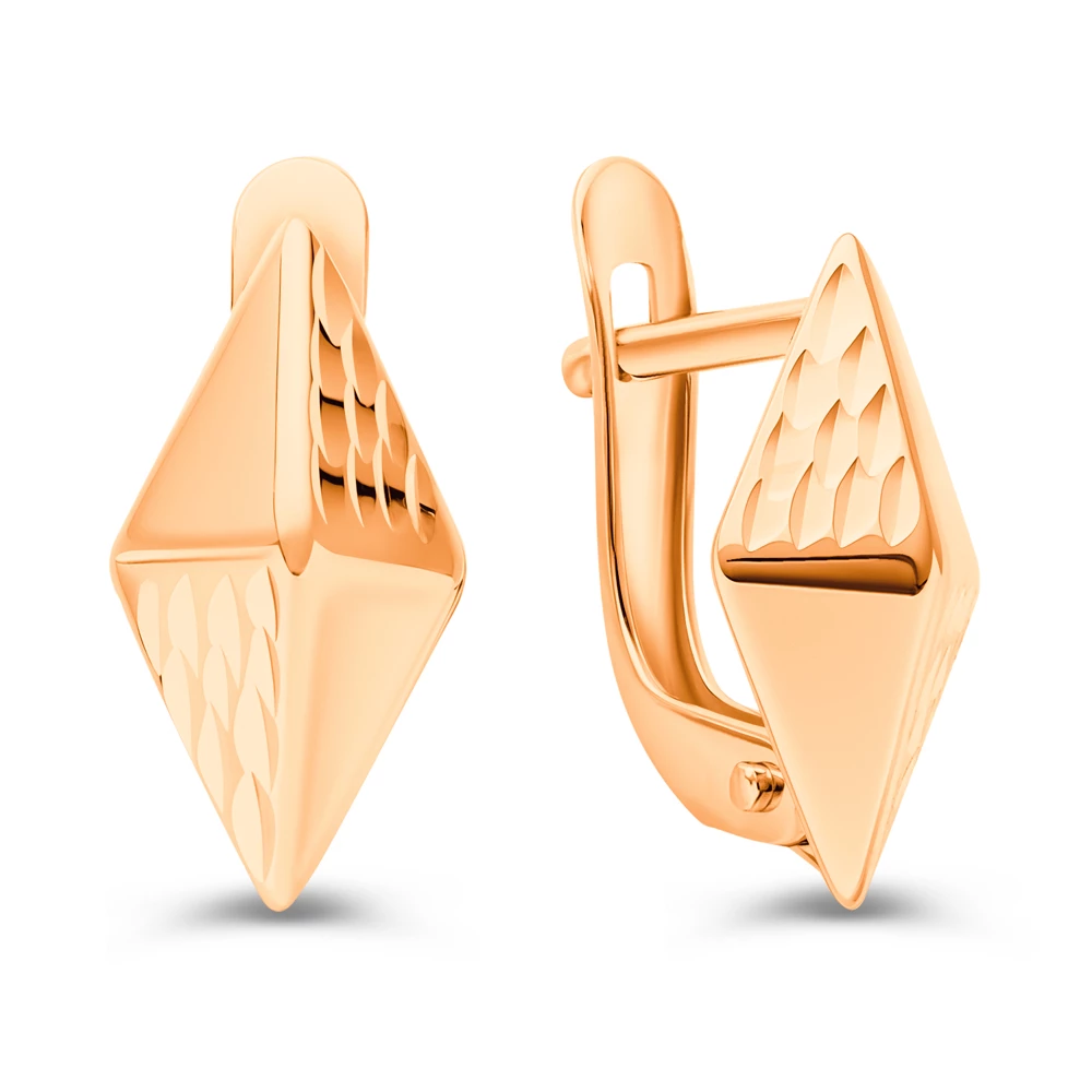 Серьги из красного золота 375 пробы 2