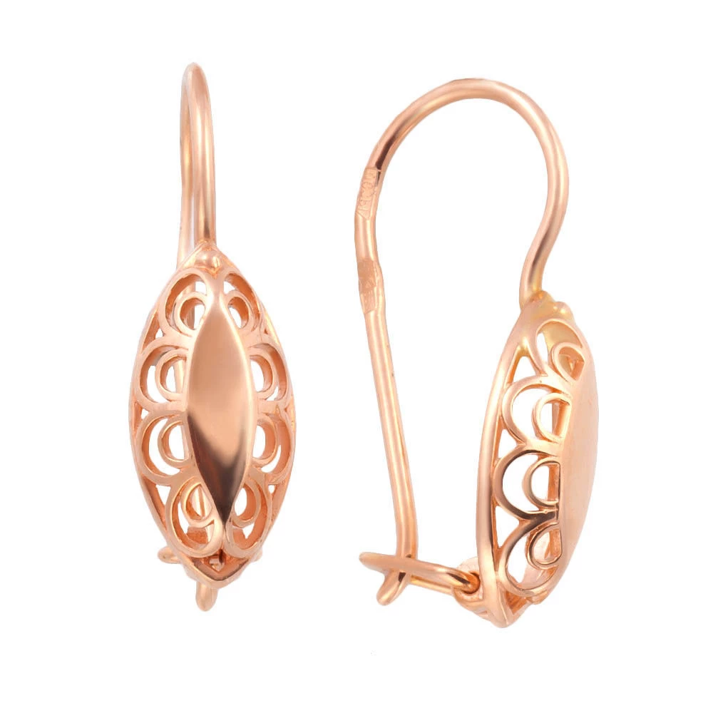 Серьги из красного золота 375 пробы 2
