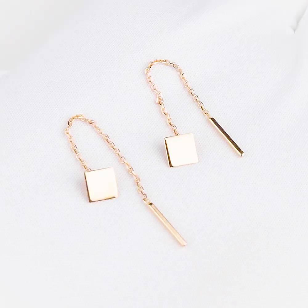 Серьги из красного золота 375 пробы 1