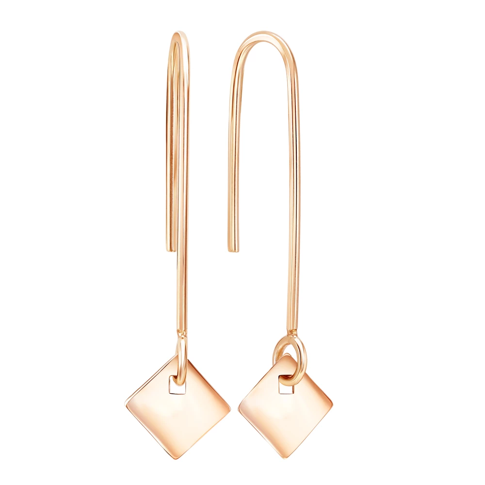 Серьги из красного золота 585 пробы 2