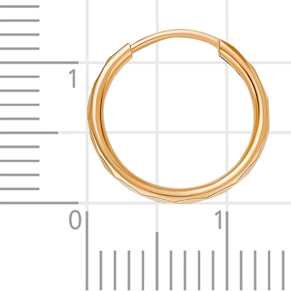 Серьга из красного золота 585 пробы