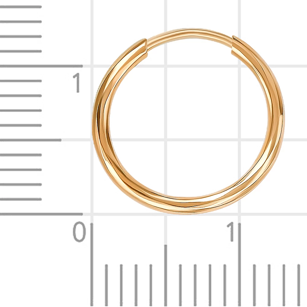 Серьга из красного золота 585 пробы
