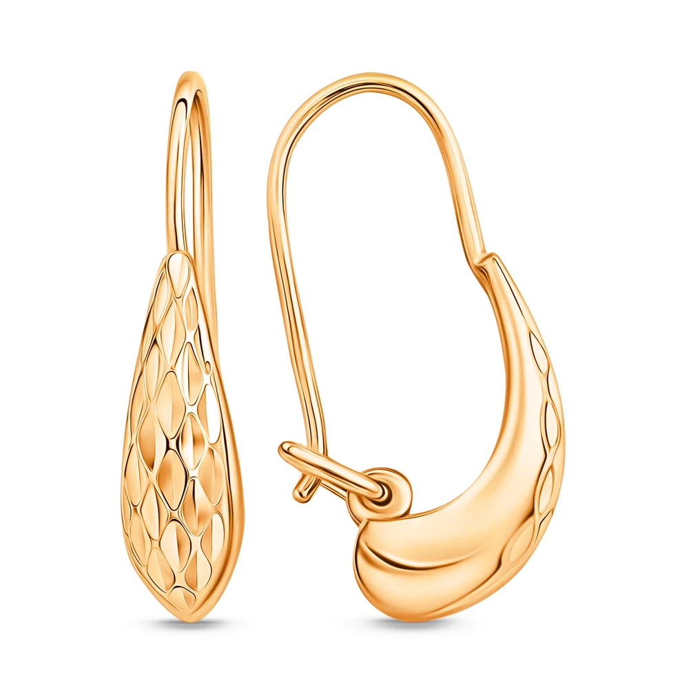 Серьги из красного золота 585 пробы 3