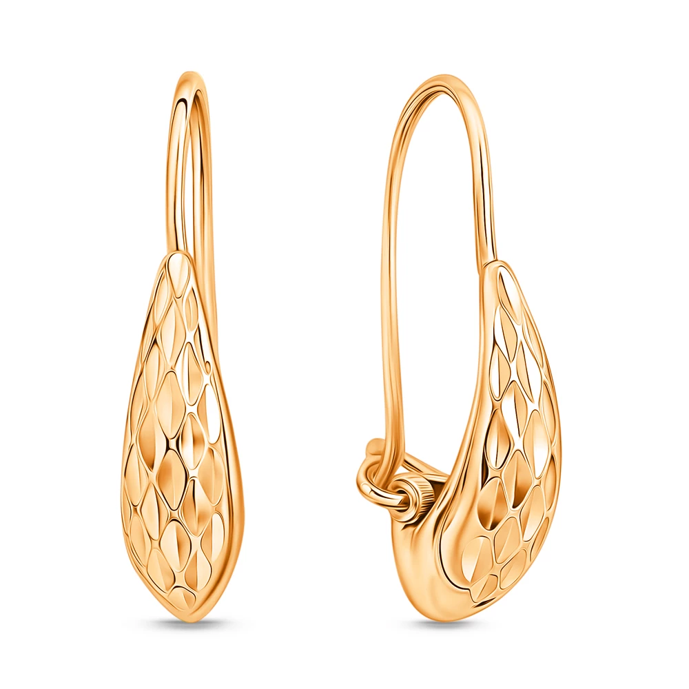 Серьги из красного золота 585 пробы 2