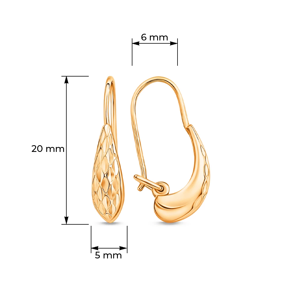 Серьги из красного золота 585 пробы 4