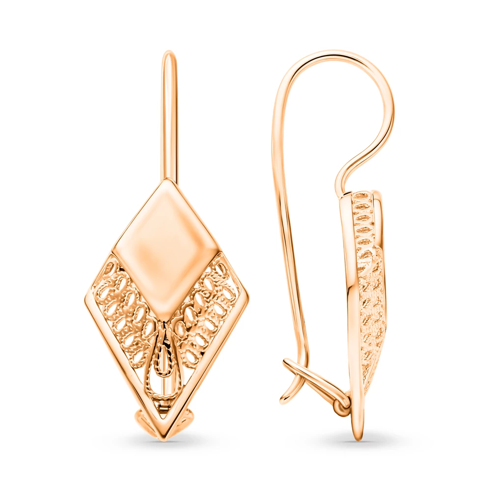Серьги из красного золота 585 пробы 3