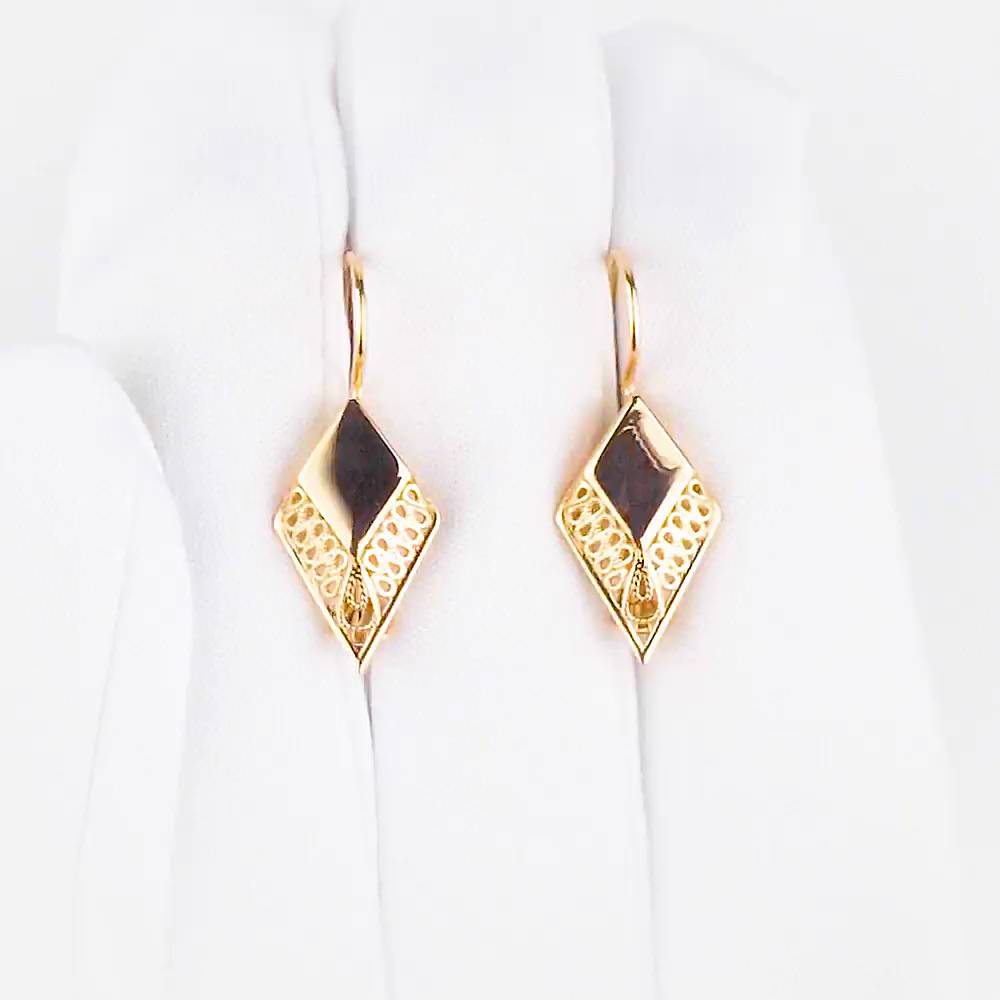 Серьги из красного золота 585 пробы 1