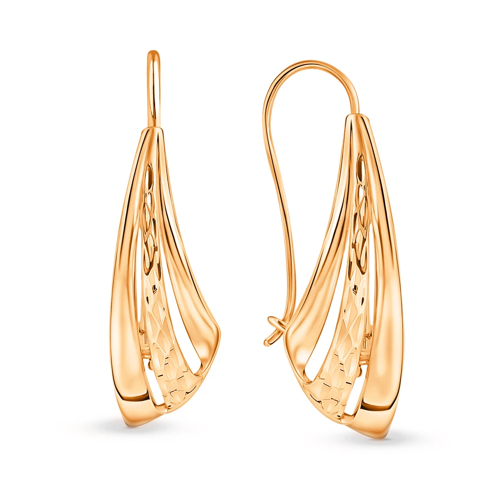 Серьги из красного золота 585 пробы