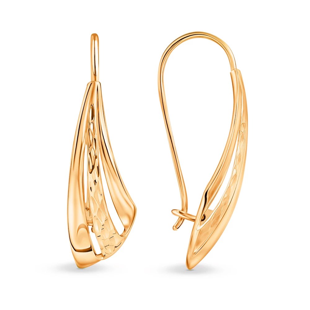 Серьги из красного золота 585 пробы
