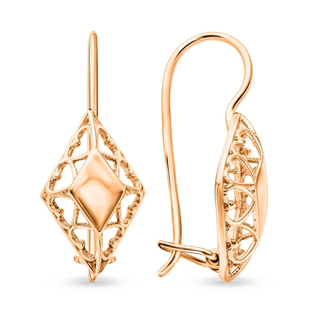 Серьги из красного золота 585 пробы 3