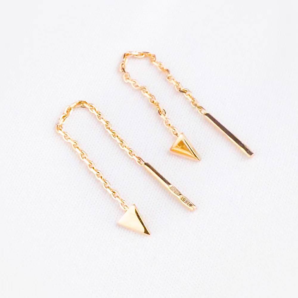 Серьги из красного золота 585 пробы 1