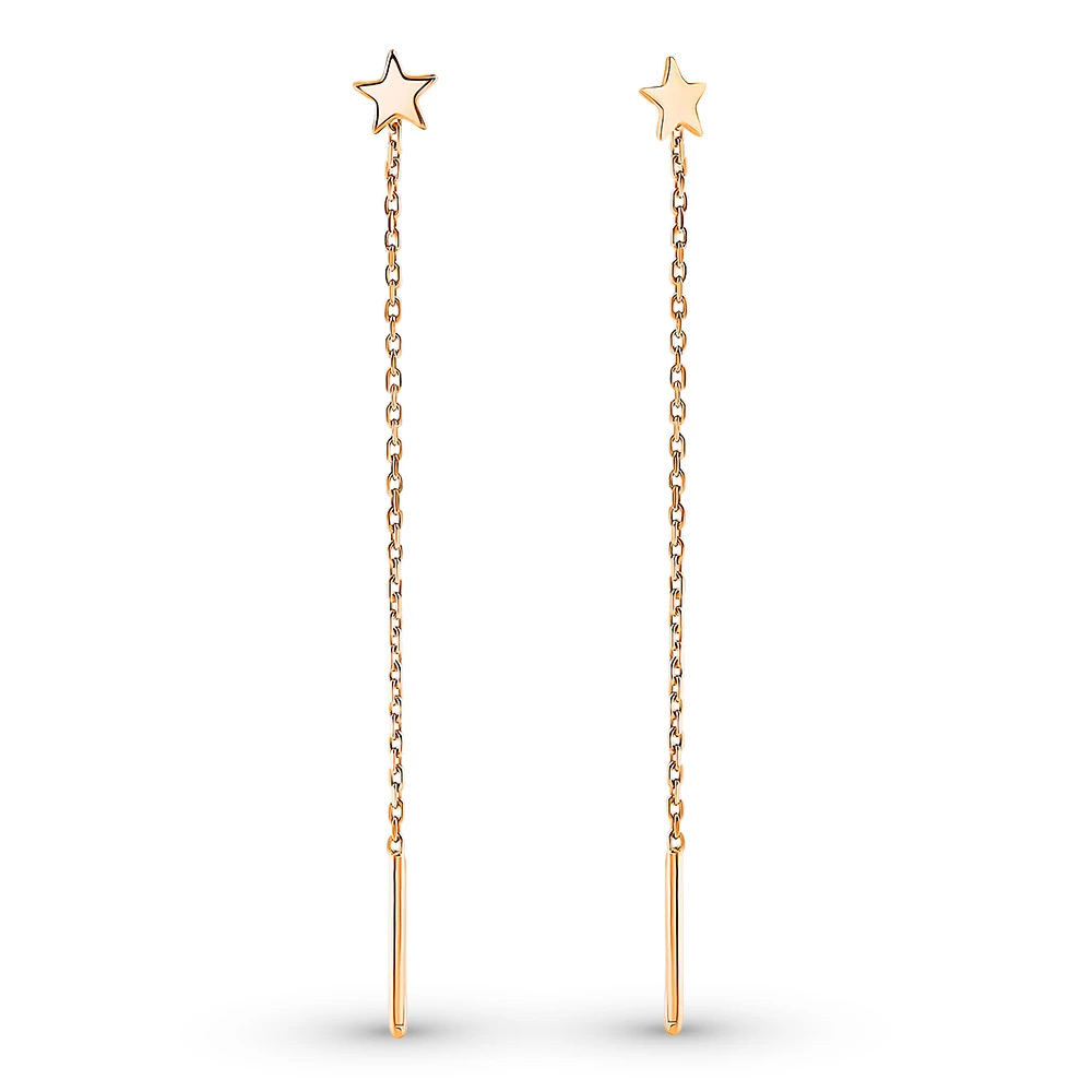 Серьги из красного золота 585 пробы 2