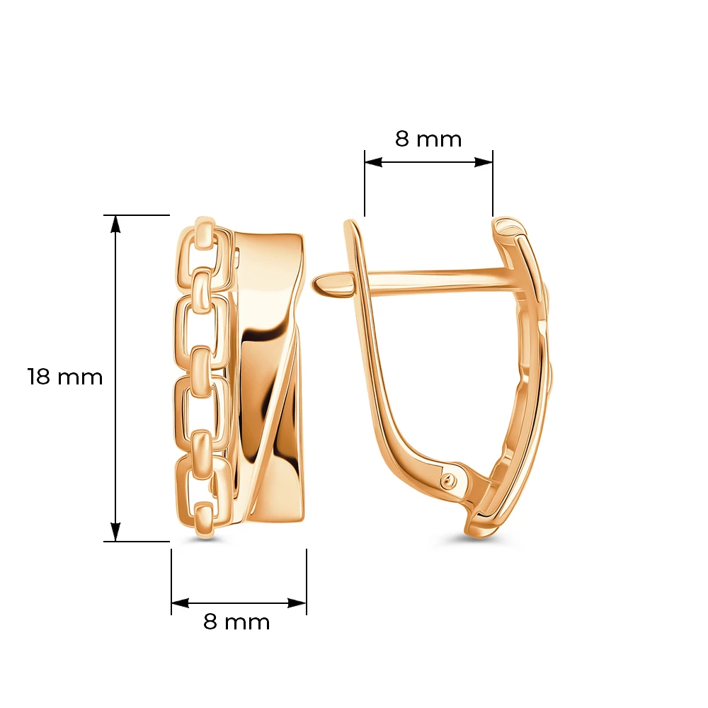 Серьги из красного золота 585 пробы 4