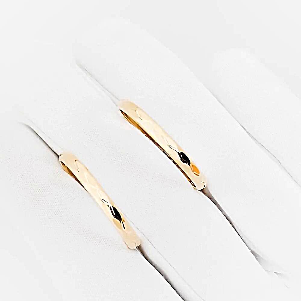 Серьги конго из красного золота 585 пробы 1
