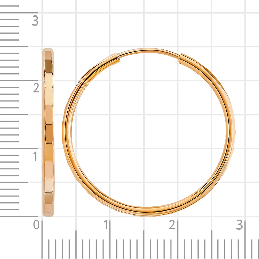 Серьги конго из красного золота 585 пробы 3