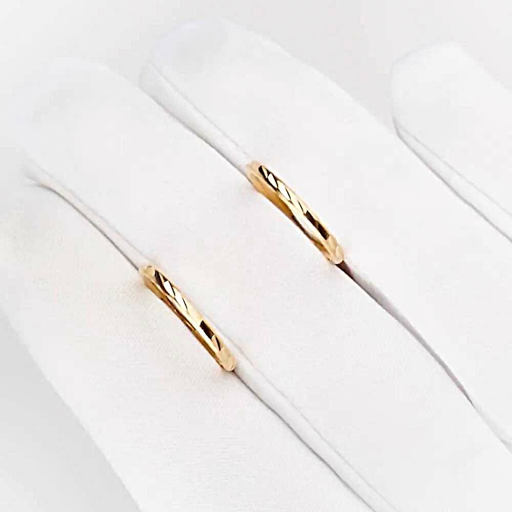 Серьги конго из красного золота 585 пробы 1