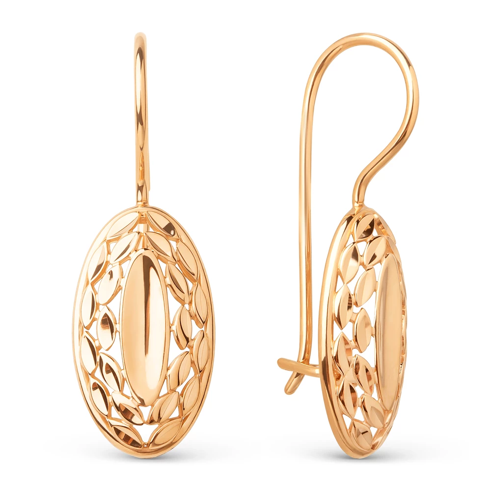 Серьги из красного золота 585 пробы