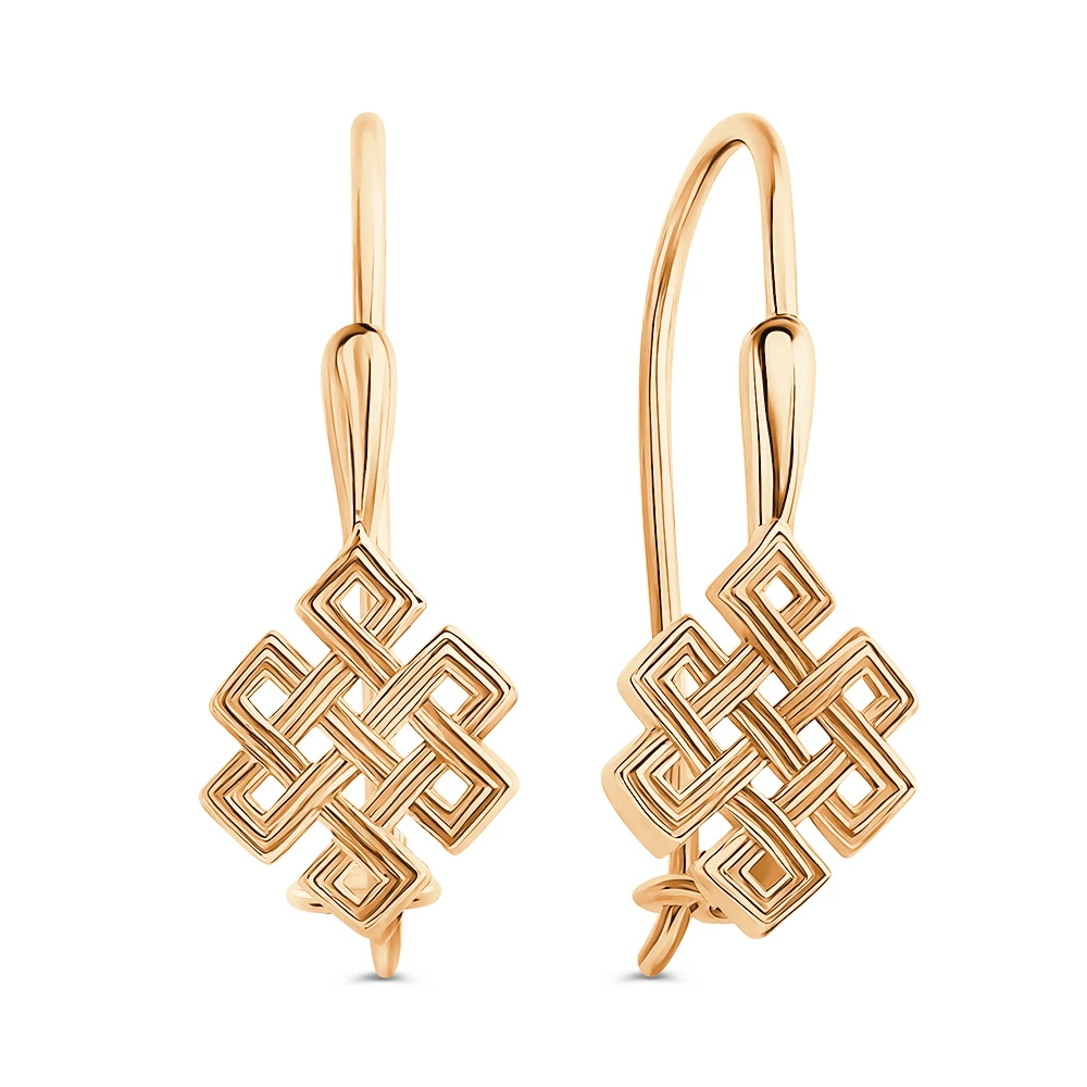 Серьги из красного золота 375 пробы 1
