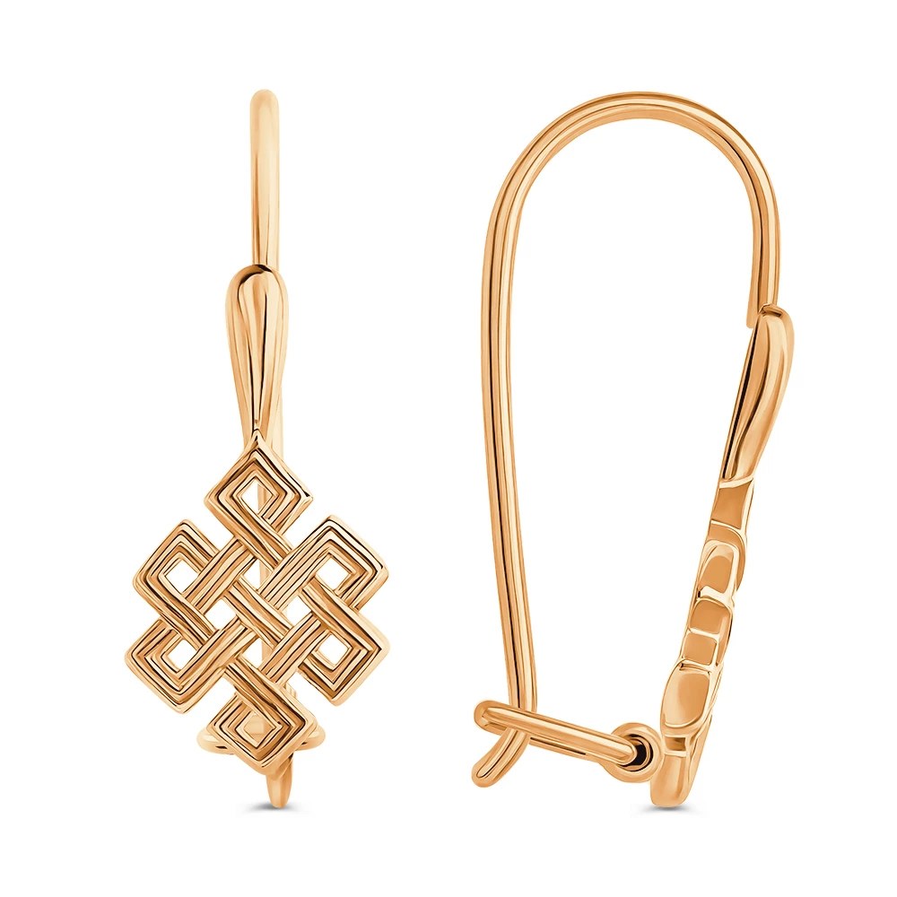 Серьги из красного золота 375 пробы 2