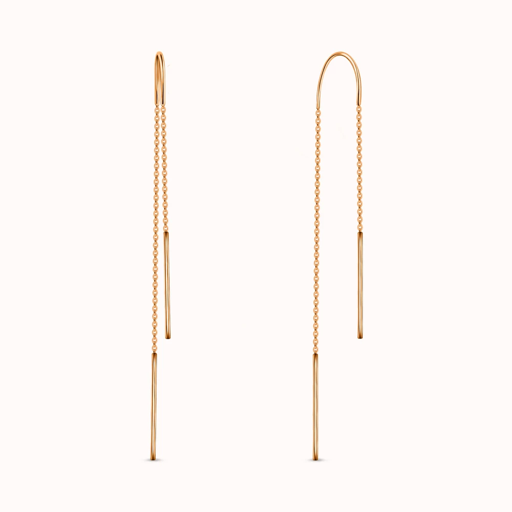 Серьги из красного золота 585 пробы