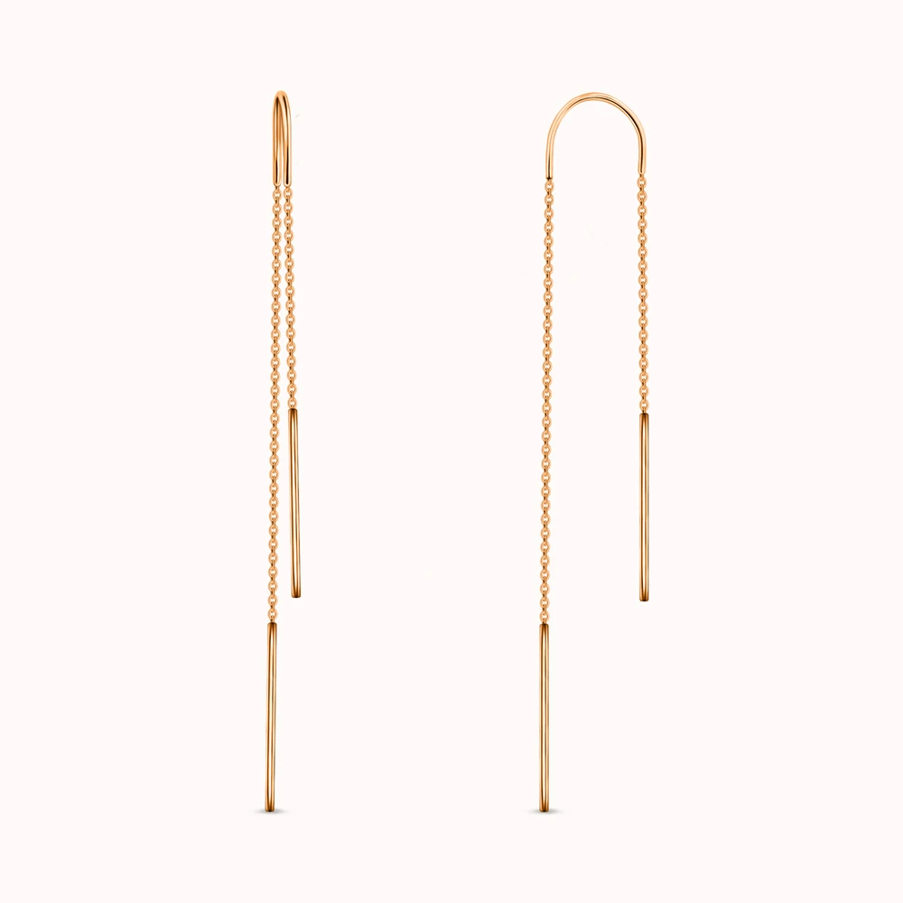 Серьги из красного золота 585 пробы
