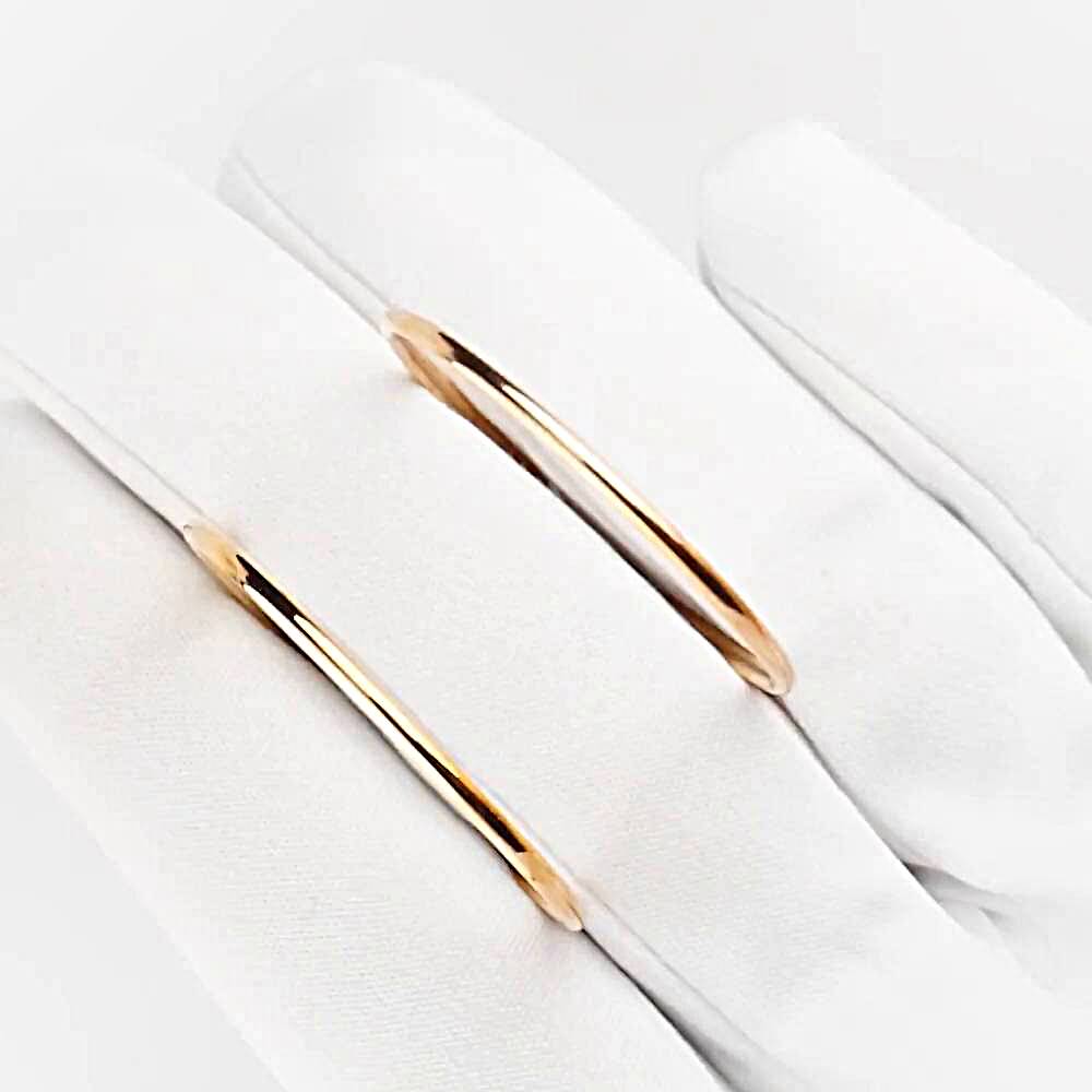 Серьги конго из красного золота 375 пробы 1