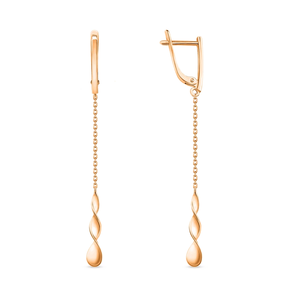 Серьги из красного золота 585 пробы