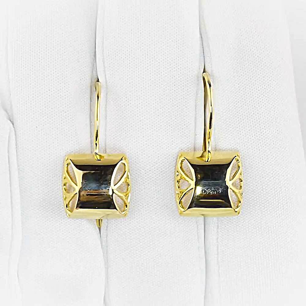 Серьги из желтого золота 585 пробы 1