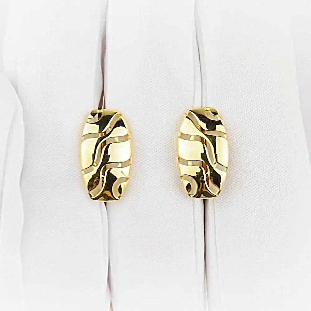 Серьги из желтого золота 585 пробы 1