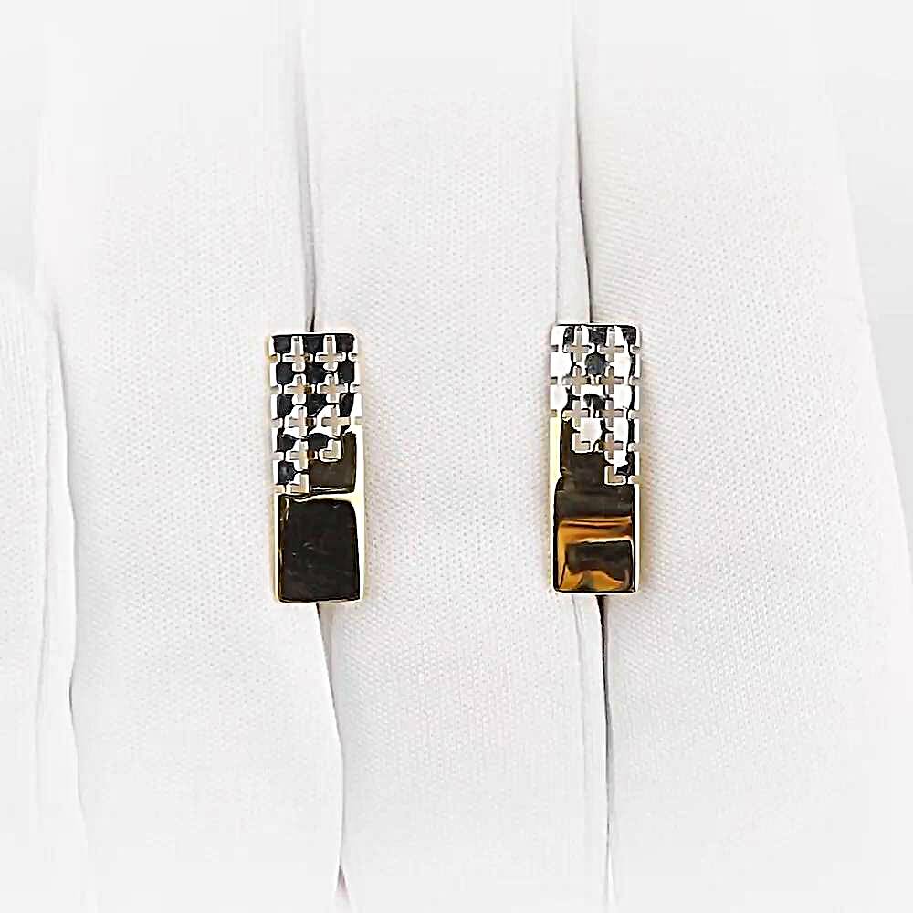 Серьги из желтого золота 585 пробы 1