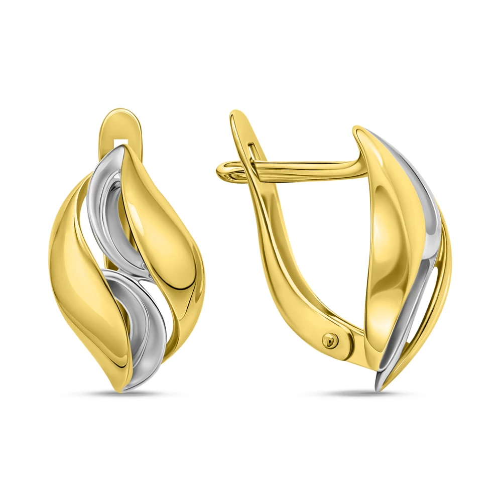 Серьги из желтого золота 585 пробы 3