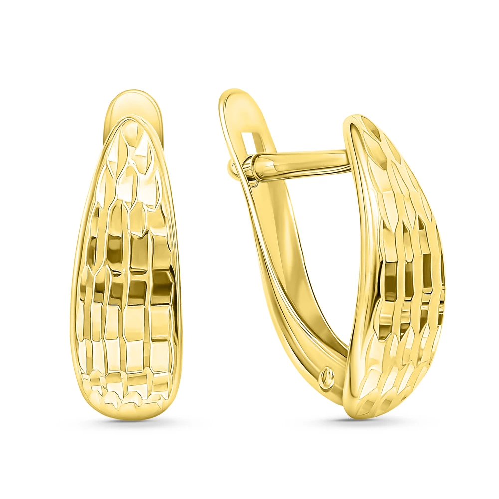 Серьги из желтого золота 585 пробы