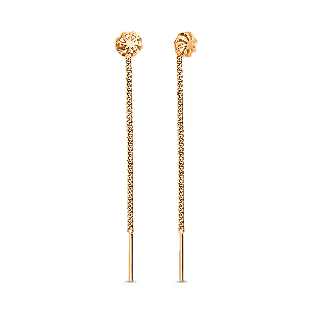 Серьги из красного золота 375 пробы 2