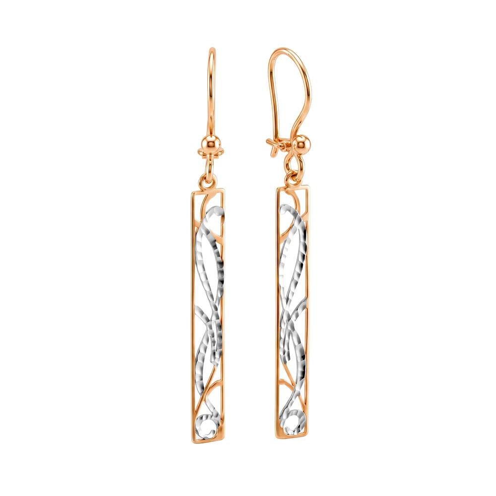 Серьги из красного золота 585 пробы