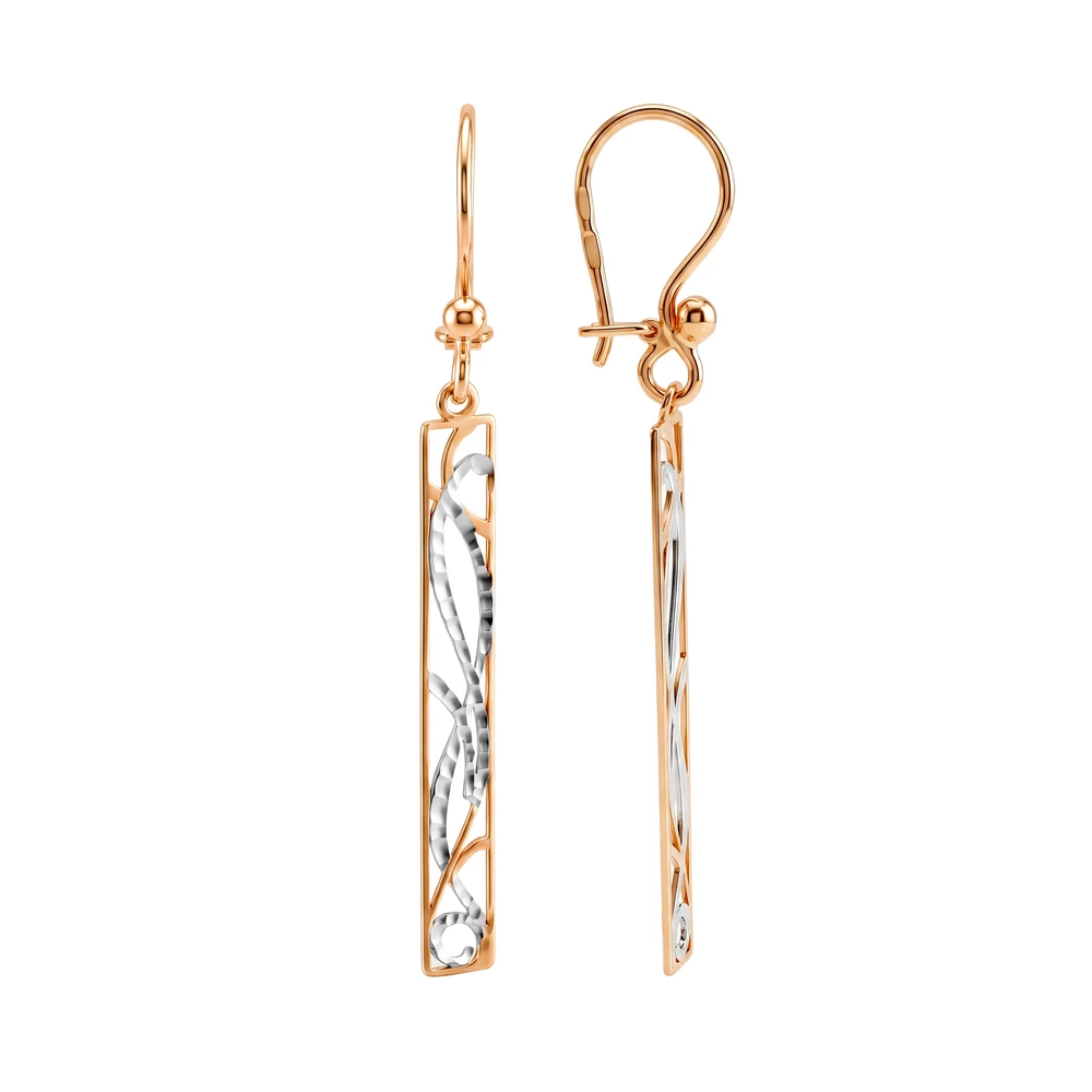Серьги из красного золота 585 пробы