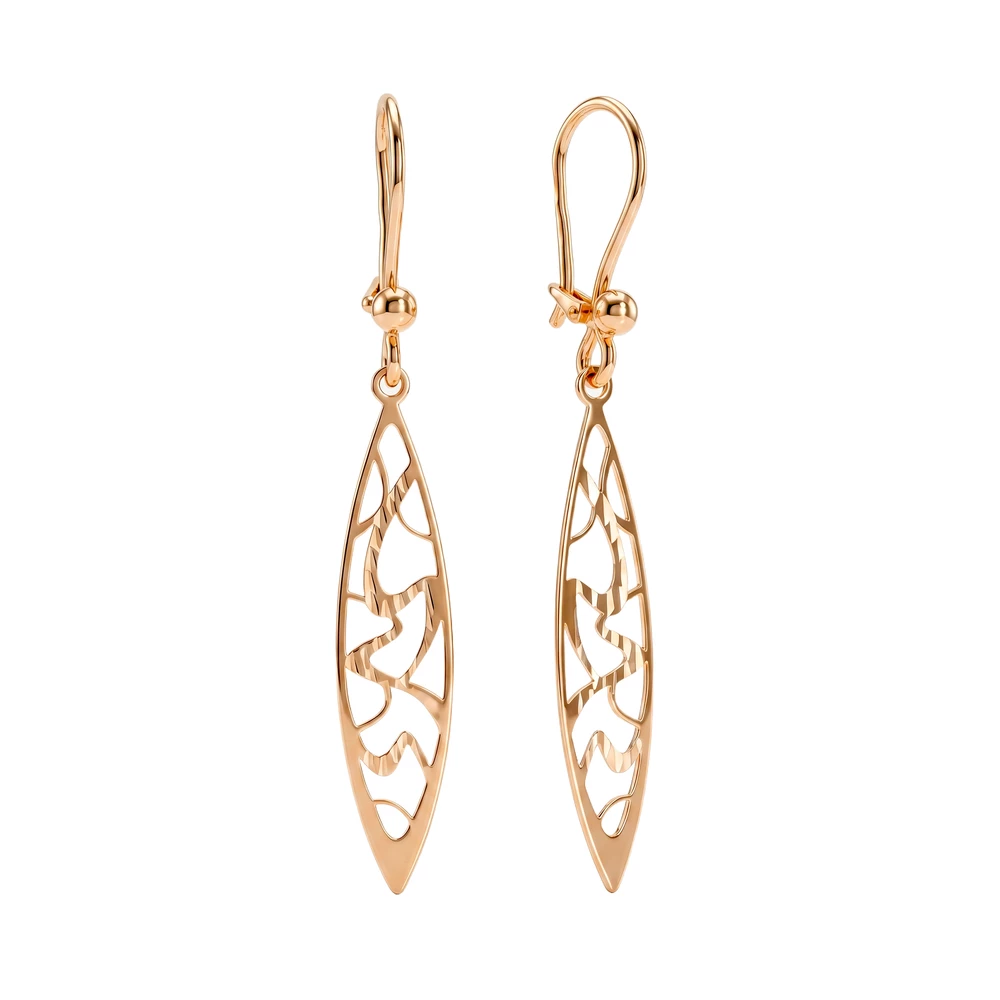 Серьги из красного золота 585 пробы