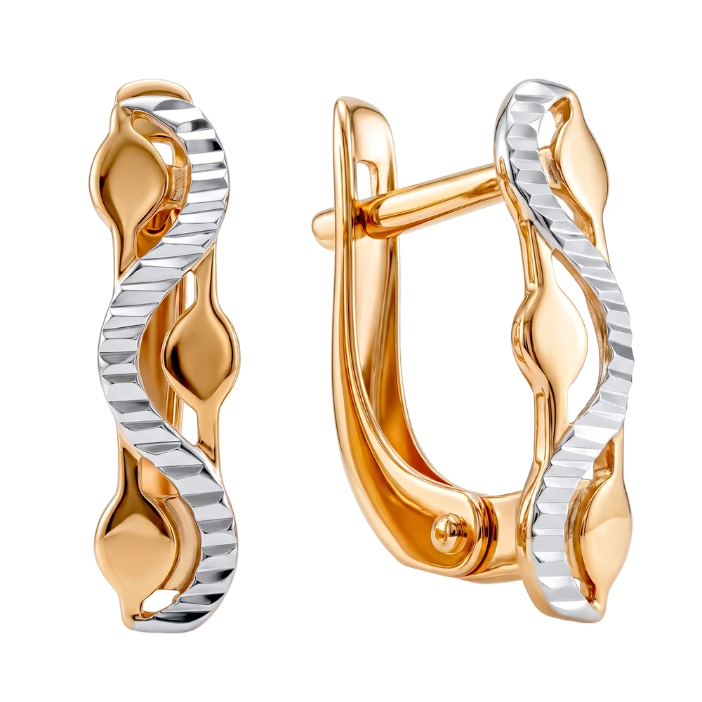 Серьги из красного золота 585 пробы