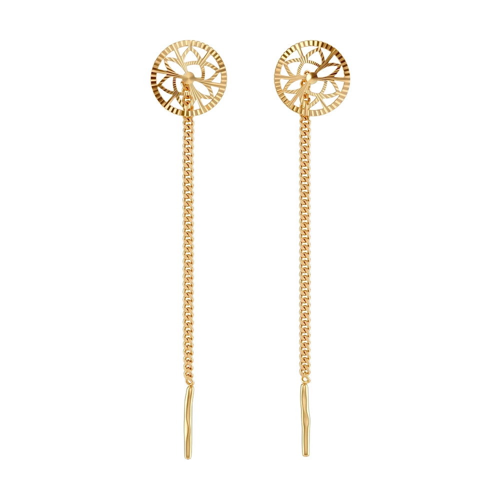 Серьги из красного золота 585 пробы