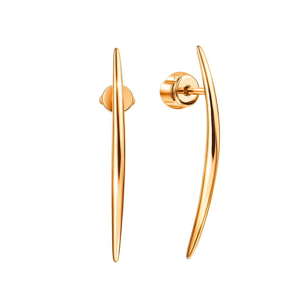 Серьги из красного золота 585 пробы 2