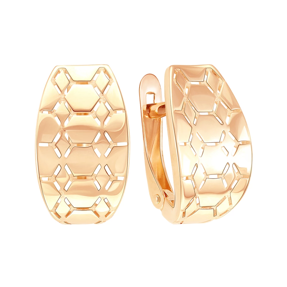 Серьги из красного золота 585 пробы