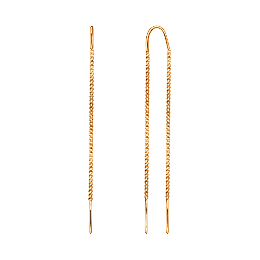 Серьги из красного золота 585 пробы