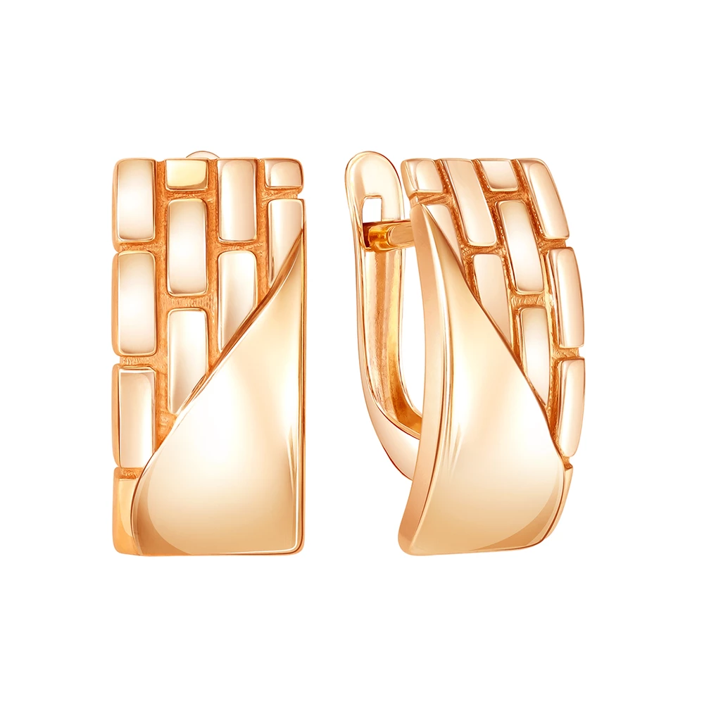 Серьги из красного золота 585 пробы