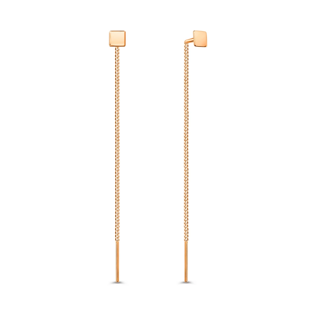 Серьги из красного золота 585 пробы 2