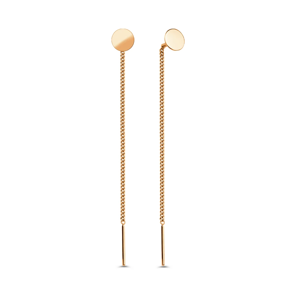 Серьги из красного золота 585 пробы 2